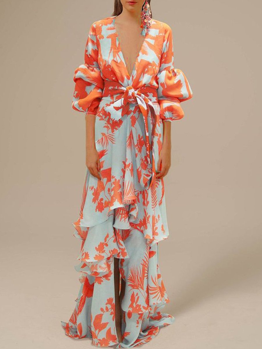 Printed Chiffon Dress